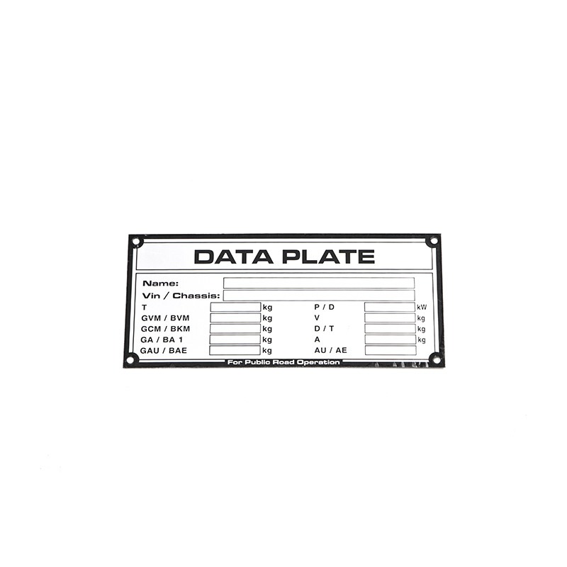 Data Plate - DP001